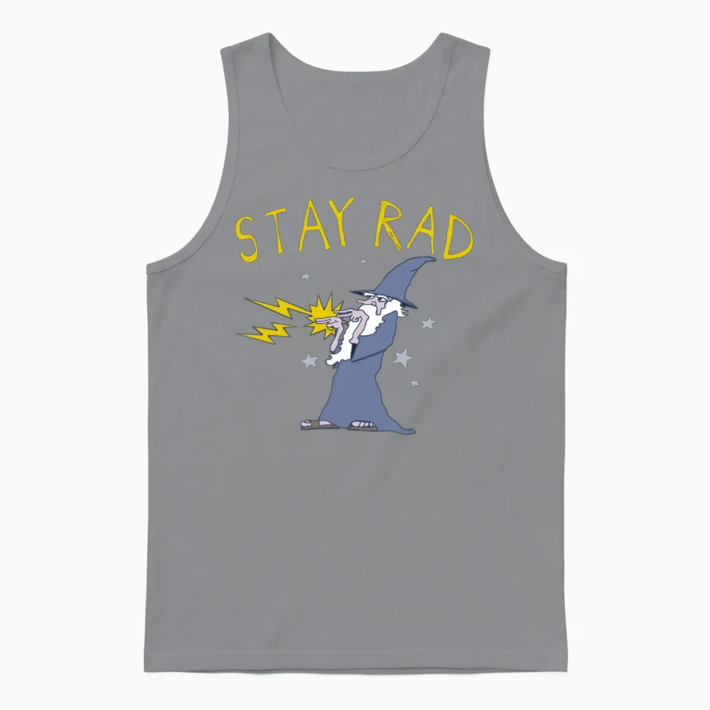 Funny Stay Rad Wizard Unisex Tank Top - Sport Grey