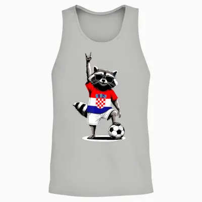 Kroatische Flagge Herren Damen Kinder Kroatien Unisex Tank Top - Ash
