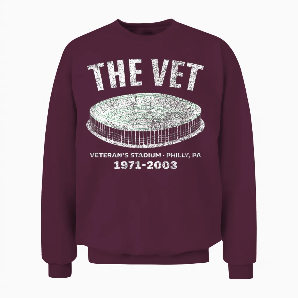 Veteranenstadion Philadelphia Unisex Sweatshirt in Maroon