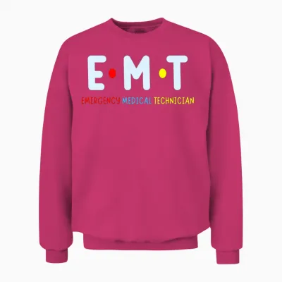 Emergency Medical Technician Emt Unisex Sweatshirt - Heliconia