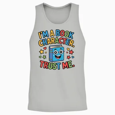 I'm a Book Character Costumes for Kids Storybook Character Unisex Tank Top - Ash