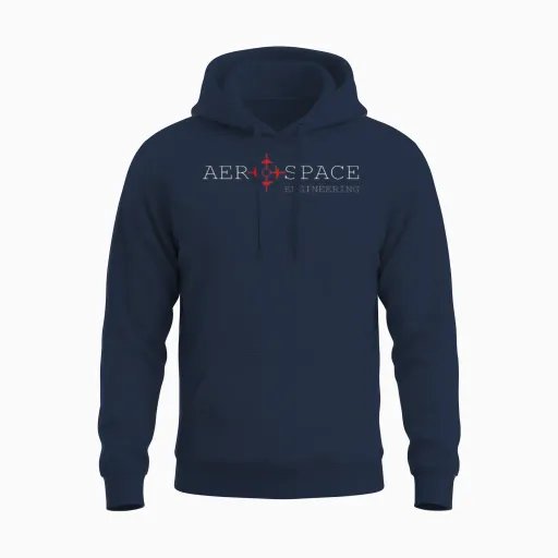 Aerospace Engineering Aircraft Mechanic Unisex Hoodie in Navy