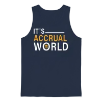 It's Accrual World Funny Accounting & Accountant Unisex Tank Top - Navy – 1