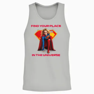 Supergirl 2026 Find Your Place Crouch Unisex Tank Top - Ash