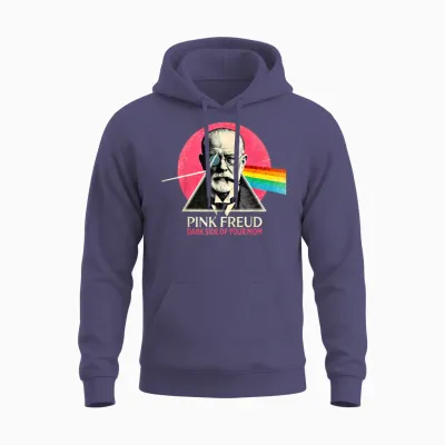 Franc Freud Dark Side of Your Mom Psychology Unisex Hoodie - Heather Sport Dark Navy