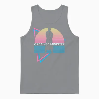 Ordained Minister Retro Unisex Tank Top - Sport Grey