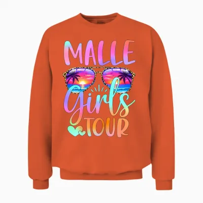 Malle Girls Tour Palmen Sonnenbrille Mallorca Urlaub Unisex Sweatshirt - Orange