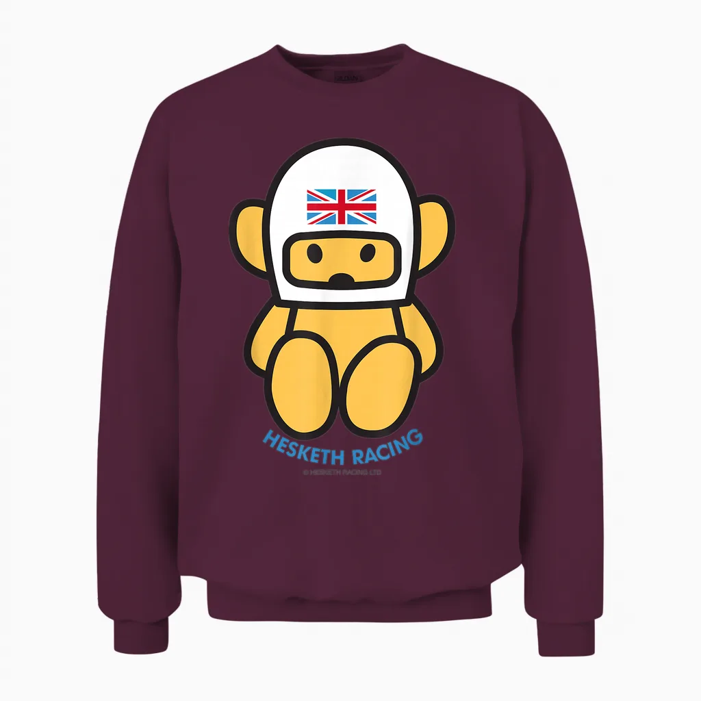 Uk World Champion Team Maskottchen Auto 70er Jahre Classic Unisex Sweatshirt in Maroon