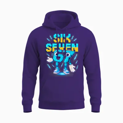 Six Seven Brainrot Italian Funny 67 Kids Gaming Meme Unisex Hoodie - Purple