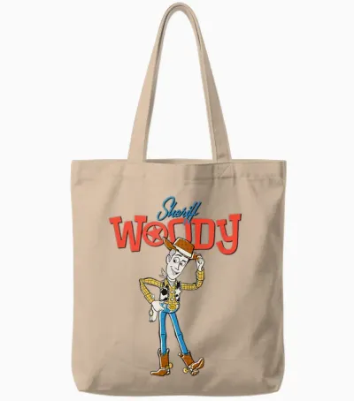 Disney Pixar Toy Story 4 Sheriff Woody Cowboy Tote Bags - Natural