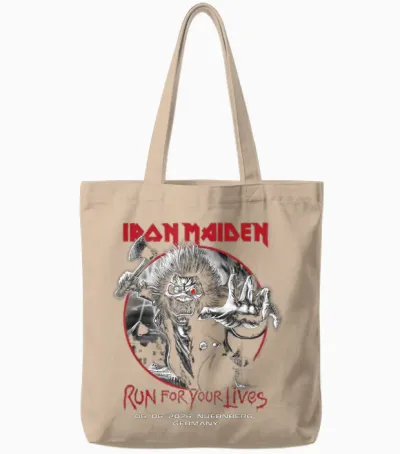 Iron Maiden Run for Your Lives Tour 2026 Nuernberg Tote Bags - Natural