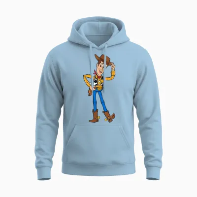 Disney Pixar Toy Story 4 Hello Woody Cowboy Unisex Hoodie - Light Blue