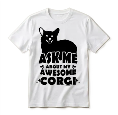 Corgi Dog Unisex T-Shirt - White