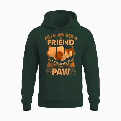 Funny Dog Paw Dog Animal Lovers Friend Dog Human Unisex Hoodie - Forest