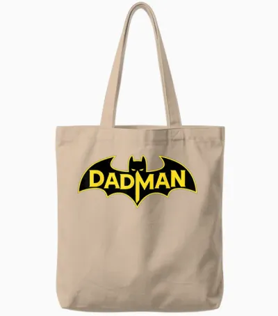 Dadman - Funny Superhero Dad Tote Bags - Natural