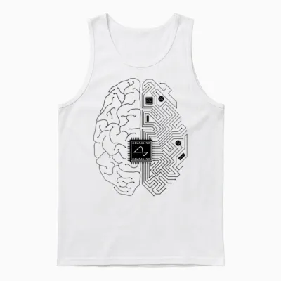 Neuralink Unisex Tank Top - White