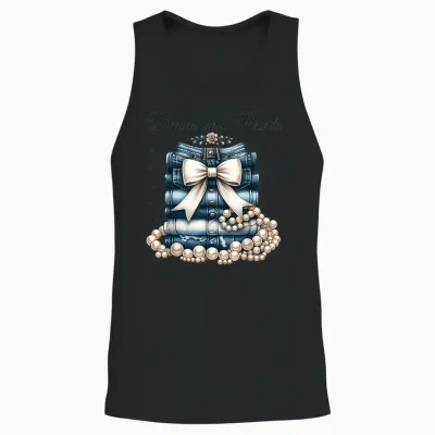 Pearls & Denim 2025 Outfit for Stylish Women Unisex Tank Top - Black