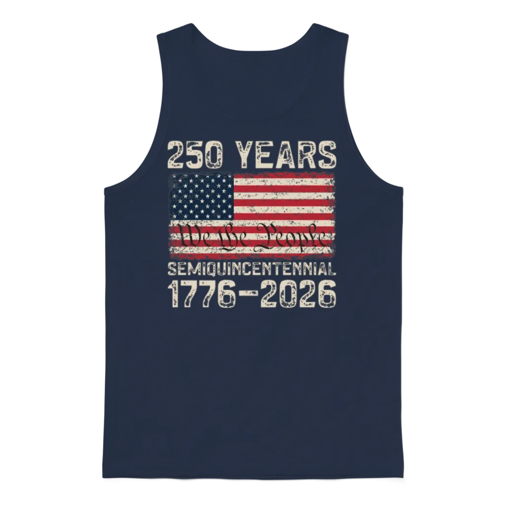 250 Years American Anniversary Us America 250th Unisex Tank Top - Navy