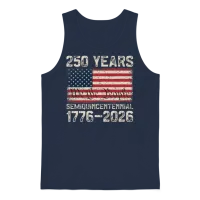 250 Years American Anniversary Us America 250th Unisex Tank Top - Navy – 1
