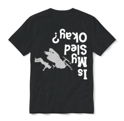 Funny Snowmobile Snowmobiling Rider Is My Sled Ok Unisex T-Shirt - Black
