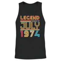 1974 July Retro Unisex Tank Top - Black – 2