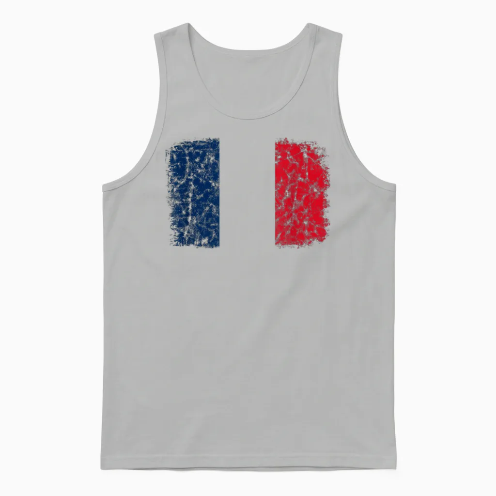 French Pride, France Travel, Love France, Paris France Unisex Tank Top in Ash
