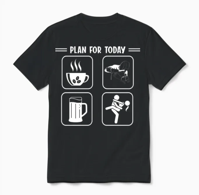 Plan for Today Funny Welder Welders Gift Unisex T-Shirt in Black