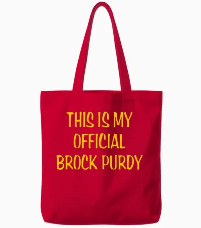 Brock Purdy Tote Bags - Red