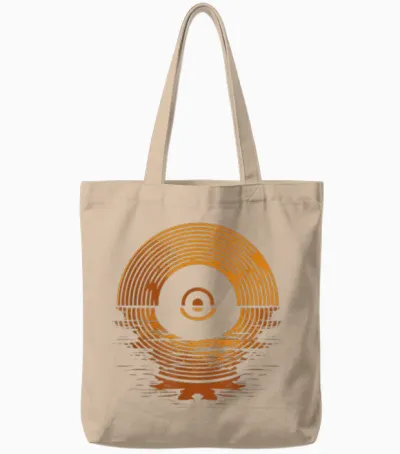 Vinyl Record Lp - Record Collector Vinyl T-Shirt, Black Tote Bags - Natural