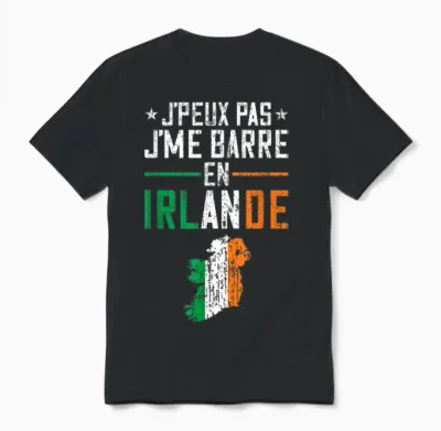 I Can Not I Bar in Ireland | Travel Europe Country T-Shirt, Black, S Unisex T-Shirt - Black