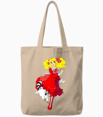 Candy Candy Red Cartoon Japanese Manga Retro 80s Tote Bags - Natural