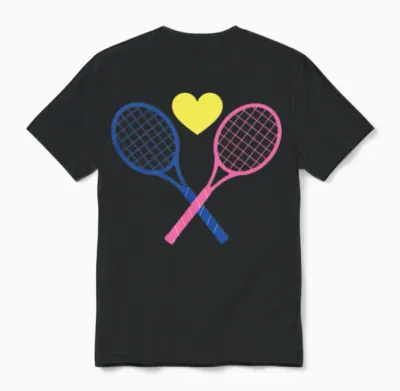 Tennis 1 Unisex T-Shirt - Black