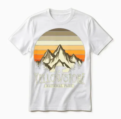 Yellowstone National Park Hiking Unisex T-Shirt - White
