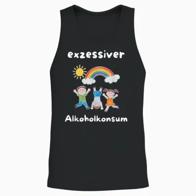 Excessive Alcohol Consumption Funny Unisex Tank Top - Black