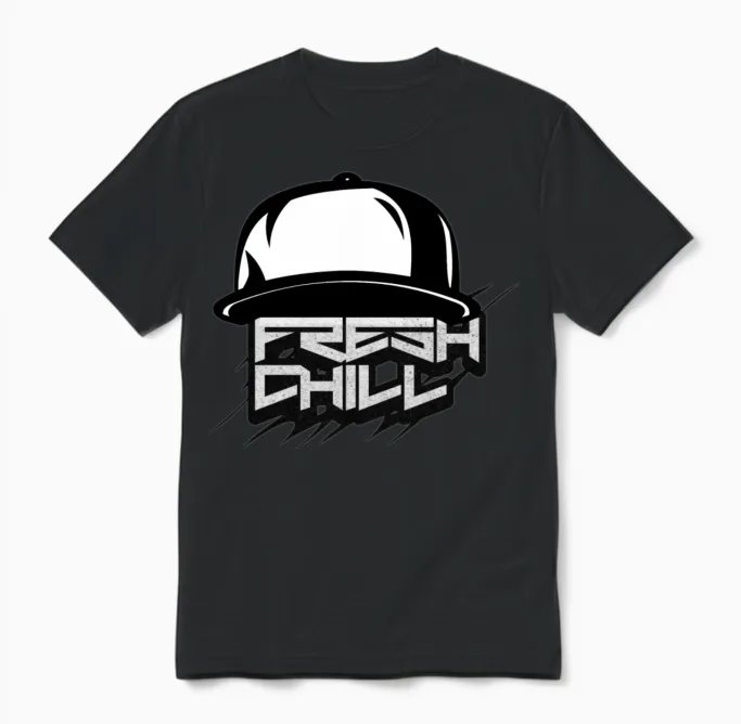 'fresh Chill' Urban Hat Gd Unisex T-Shirt in Black
