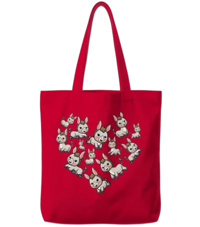 Donkey Tote Bags - Red