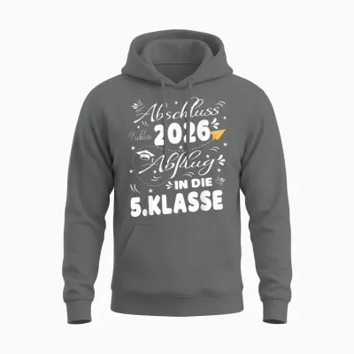 Abschluss Grundschule 2026 Einschulung 5.klasse Mädchen Unisex Hoodie - Graphite Heather