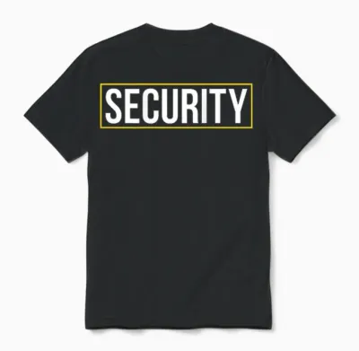 Event Security Guard Security Team Unisex T-Shirt - Black