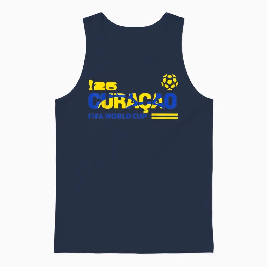 Fifa World Cup26 Qualifier Curacao Unisex Tank Top in Navy