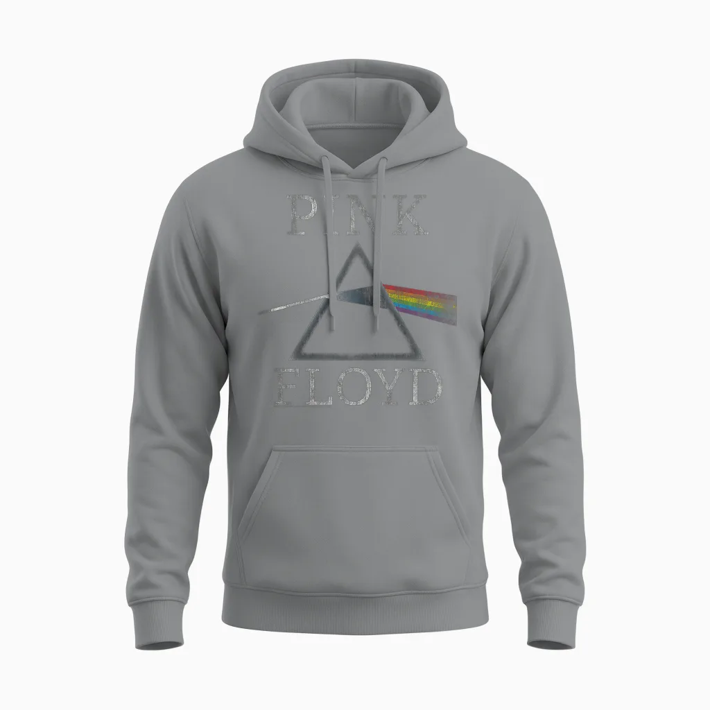 Official Pink Floyd the Dark Side of the Moon Prism Unisex Hoodie in Sport Grey