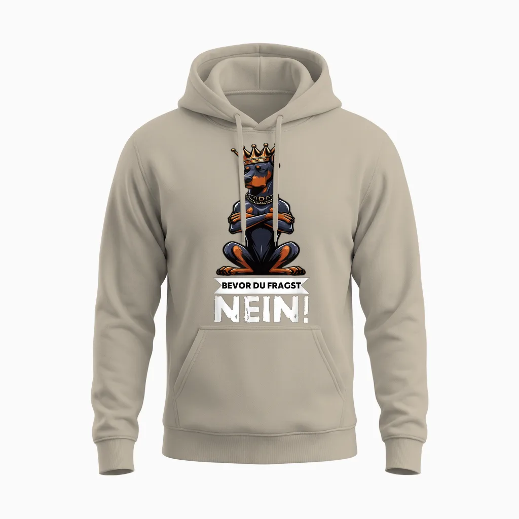Bevor Du Fragst Nein Dobermann Dobermannbesitzer Dobermänner Unisex Hoodie in Sand