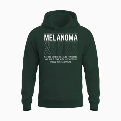 Melanoma Warrior Skin Cancer Melanoma Awareness Unisex Hoodie - Forest