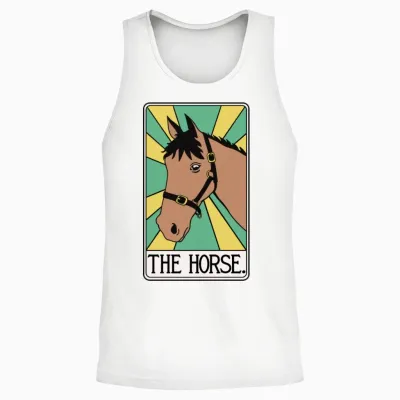 The Horse Tarot Card Unisex Tank Top - White