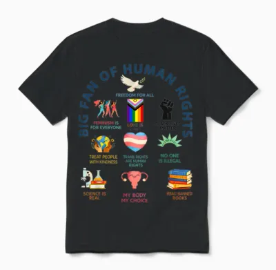 Großer Fan Der Menschenrechte | Freiheit Für Alle Gleichheit Design Unisex T-Shirt - Black