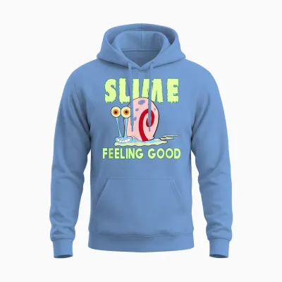 Gary the Snail - Slime Feeling Good Unisex Hoodie - Carolina Blue