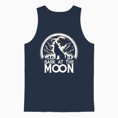Horror Dog Halloween Spooky Dog Lover Gothic Dog Unisex Tank Top - Navy
