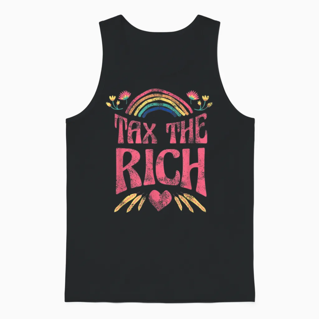 Tax the Rich! Fan Item Left Merch Heidi Reichinnek Unisex Tank Top in Black