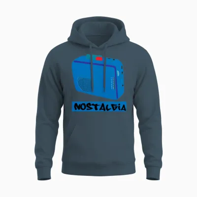 Retro Cassette Player Unisex Hoodie - Dark Heather