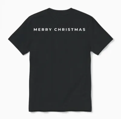 Merry Christmas Subtle Minimal Funny Holiday Party Simple Unisex T-Shirt - Black