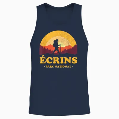 écrins Parc National France - Paradise Hiking T-Shirt, Black, S Unisex Tank Top - Navy